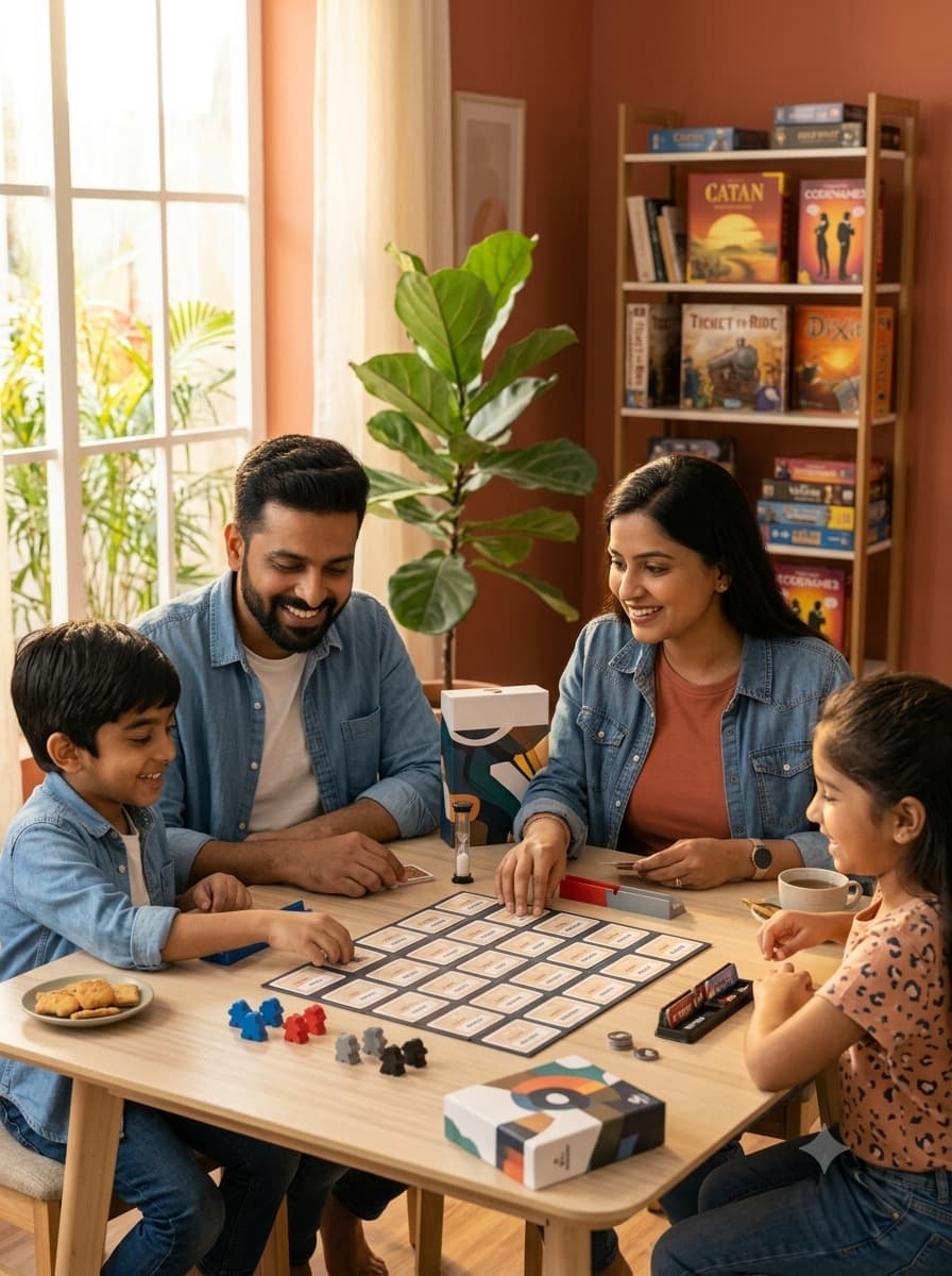 People playing board games