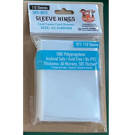 Card Game Card Sleeves (63.5x88mm) - 110 Pack board game — buy in India